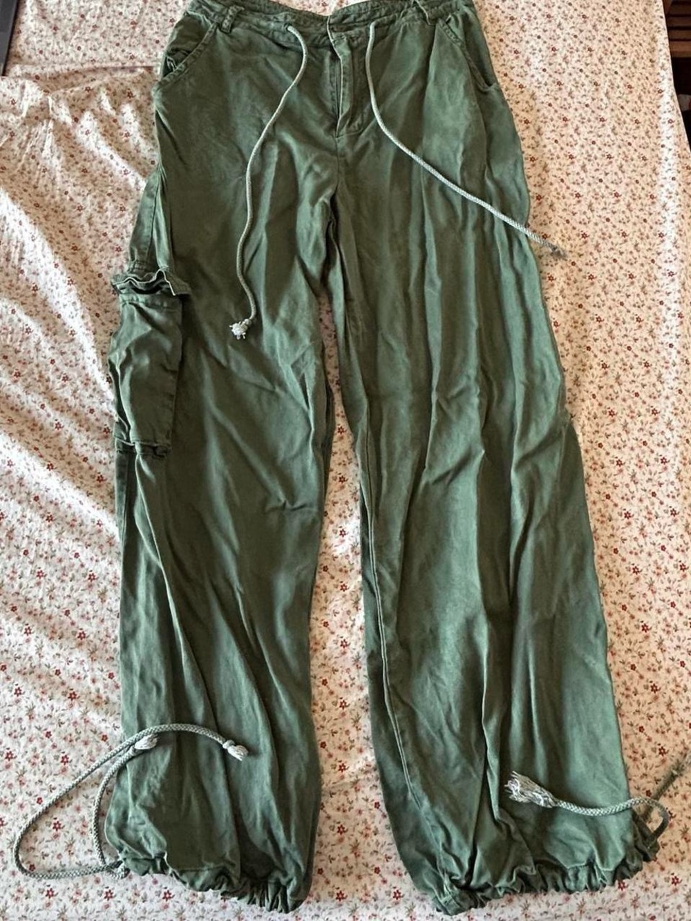 Young Fabulous & Broke Olive Green Wide Leg Cargo Pants